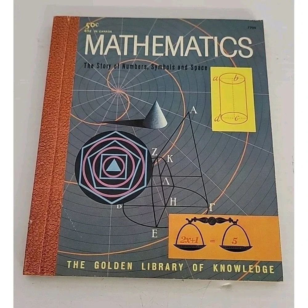 Mathematics The Golden Library of Knowledge Atomic Age Cover‎ 1958